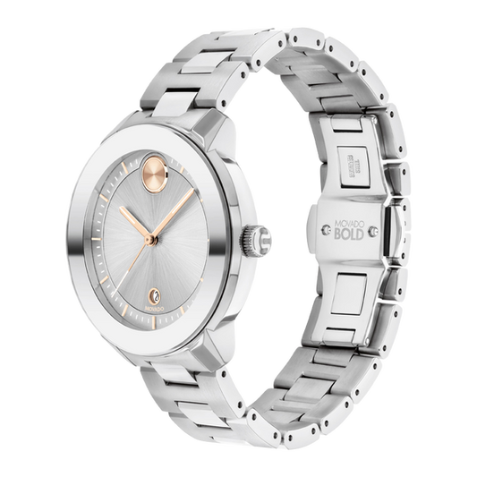 Movado Women Bold Round Silver Watches-3600747 - Kamal Watch Company