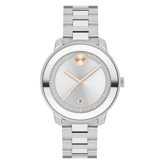 Movado Women Bold Round Silver Watches-3600747 - Kamal Watch Company