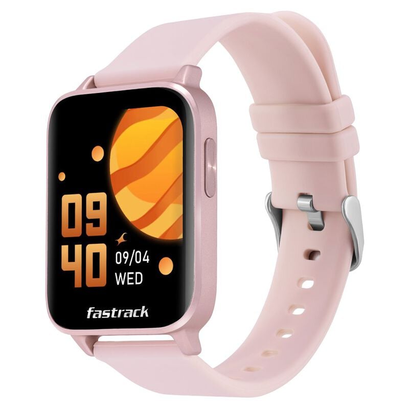 38073AP03 Fastrack Reflex Curv Pink: Health & Sleep Tracker with Bold Curved Display Smartwatch