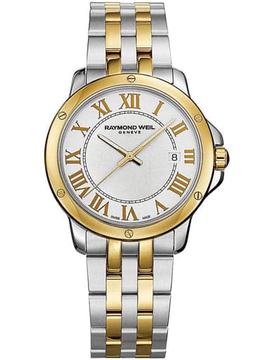 Raymond Weil Tango White Dial Two-Tone Steel With Gold Pvd Men'S Watch