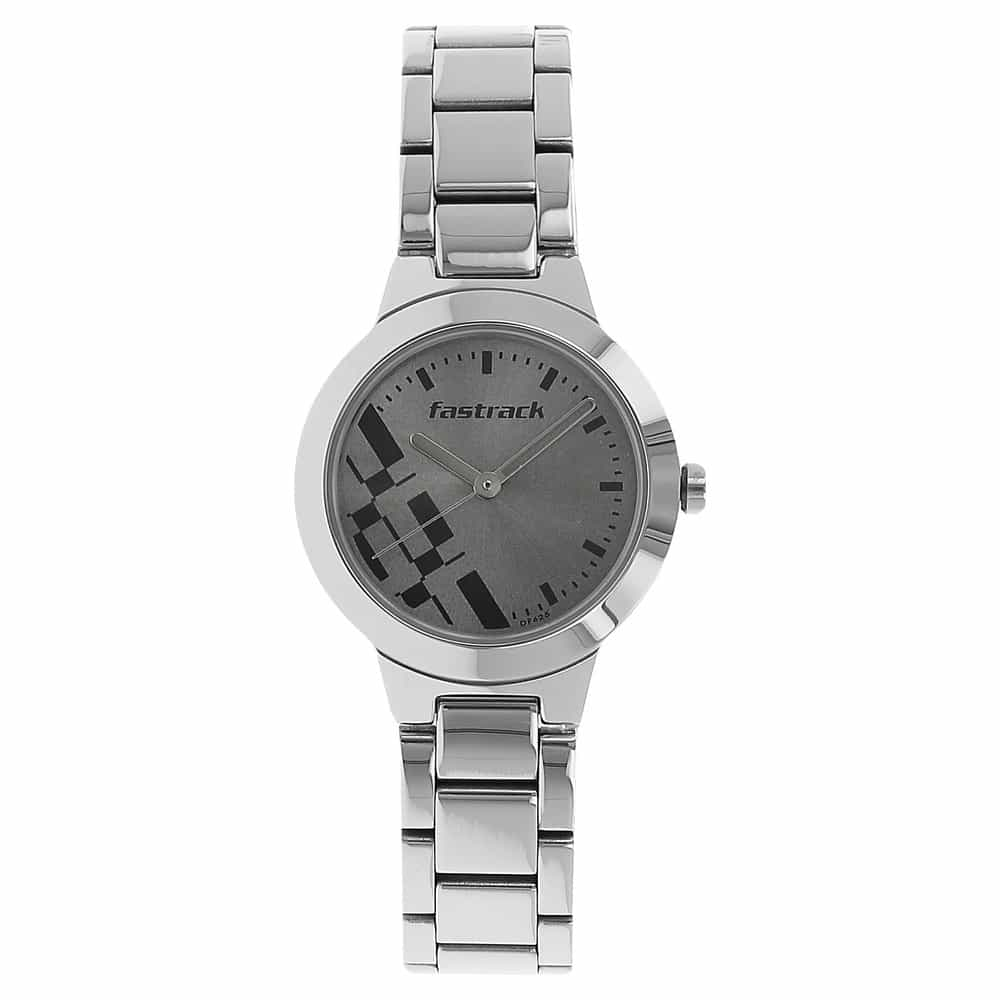 NR6150SM01 CHECKMATE GREY DIAL STAINLESS STEEL STRAP WATCH