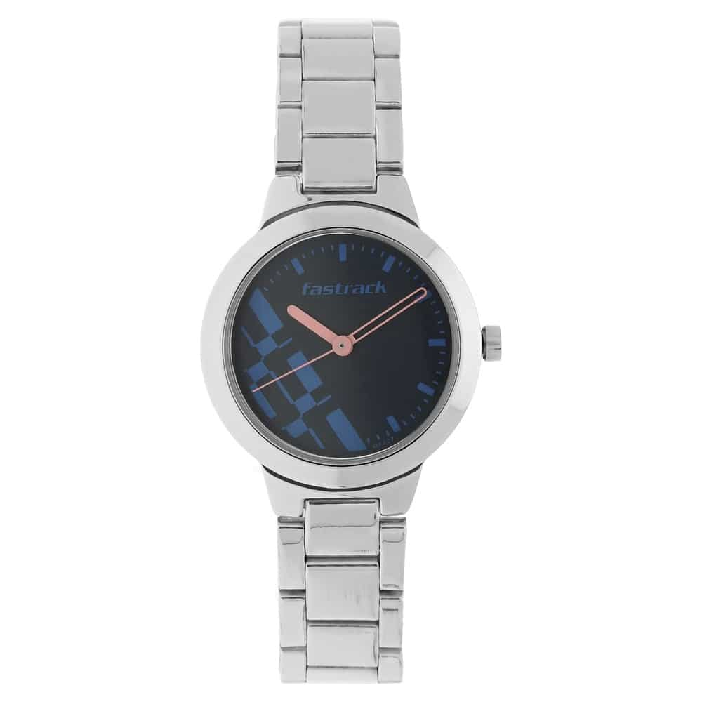 NR6150SM03 CHECKMATE BLUE DIAL STAINLESS STEEL STRAP WATCH