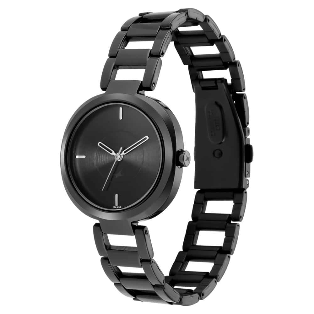 NR6247NM01 STUNNER IN BLACK DIAL & METAL STRAP - Kamal Watch Company