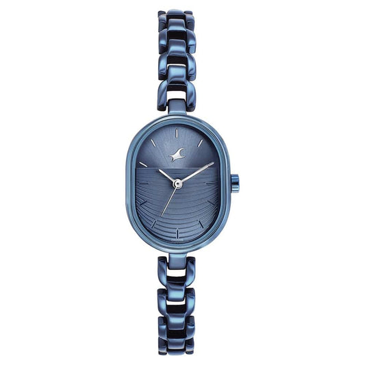 6258QM01 FASTRACK STYLE UP BLUE DIAL METAL STRAP WATCH FOR GIRLS - Kamal Watch Company