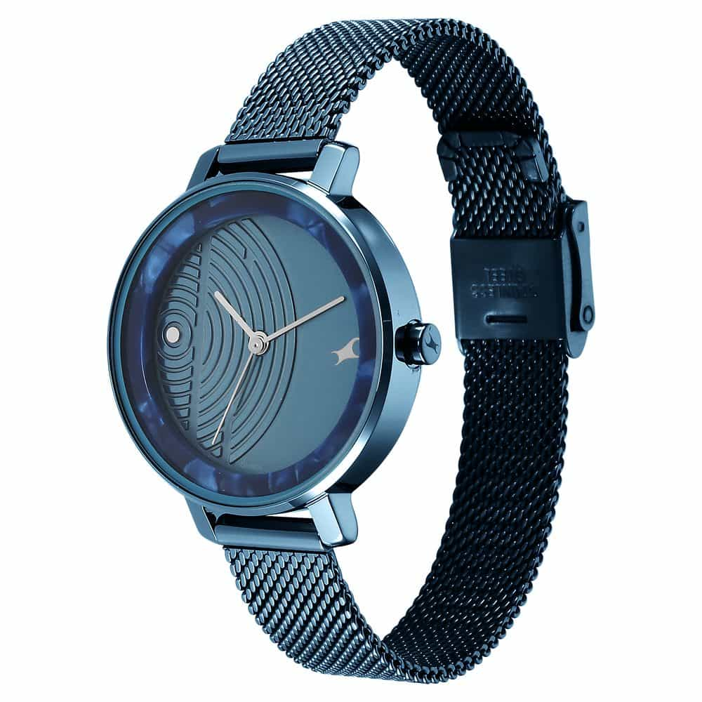 6278QM01 YOUNIQUE BLUE DIAL STAINLESS STEEL STRAP WATCH - Kamal Watch Company