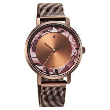 6287QM01 FASTRACK URBAN CAMO BROWN DIAL WATCH FOR GIRLS - Kamal Watch Company