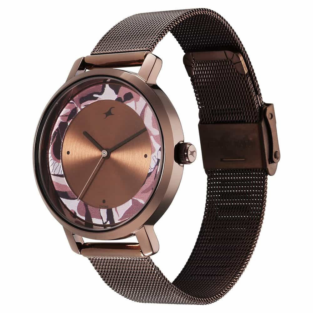 6287QM01 FASTRACK URBAN CAMO BROWN DIAL WATCH FOR GIRLS