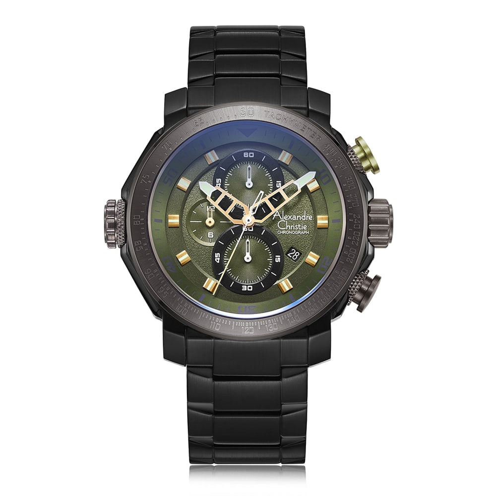 AC 6565 MCB Chronograph Watch For Men – Green Black