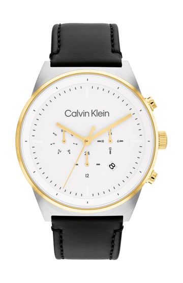 Calvin Klein Mens Leather Quartz Watch 25200299