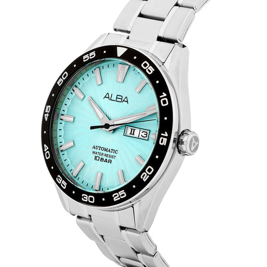 A3B005X1 Pale Turquoise Textured Dial Mechanical