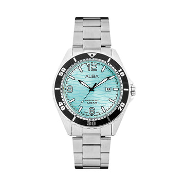 AG8N51X1 Aqua Patterned Ice Blue Watch