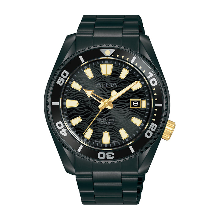 AS9R63X1 Black Surf Dial Water Resistant - Kamal Watch Company