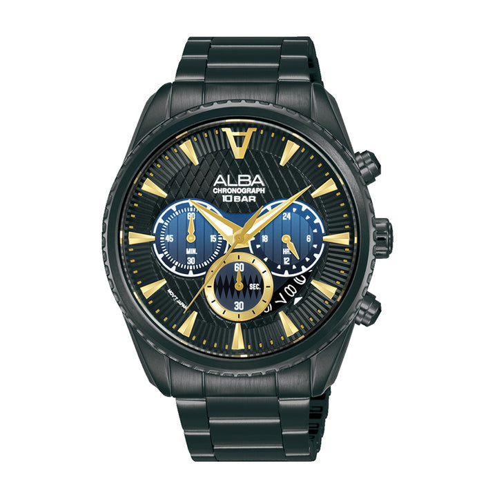 AT3J09X1 Black Textured Dial Chronograph Regular