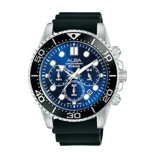 AT3J47X1 Cobalt Blue Dial with Black Bezel Chronograph