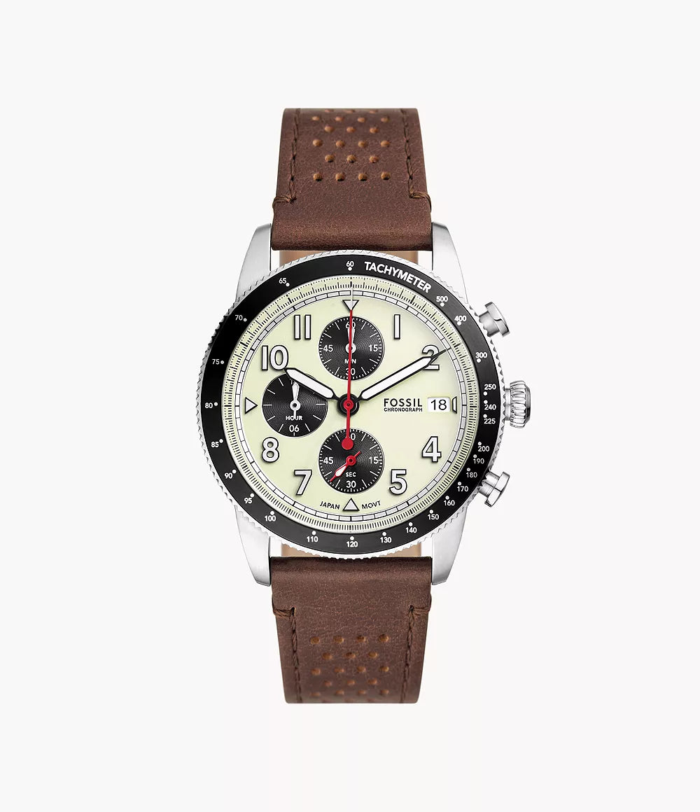 Sport Tourer Chronograph Brown LiteHide™ Leather Watch