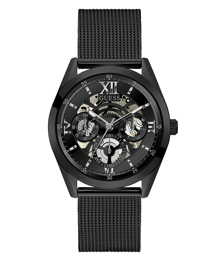 BLACK CASE BLACK STAINLESS STEEL/MESH WATCH - Kamal Watch Company