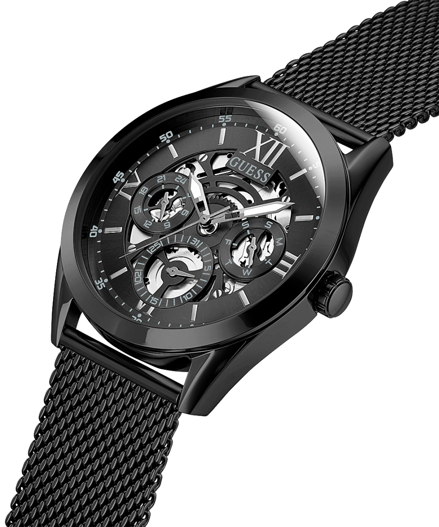 BLACK CASE BLACK STAINLESS STEEL/MESH WATCH-GW0368G3 - Kamal Watch Company