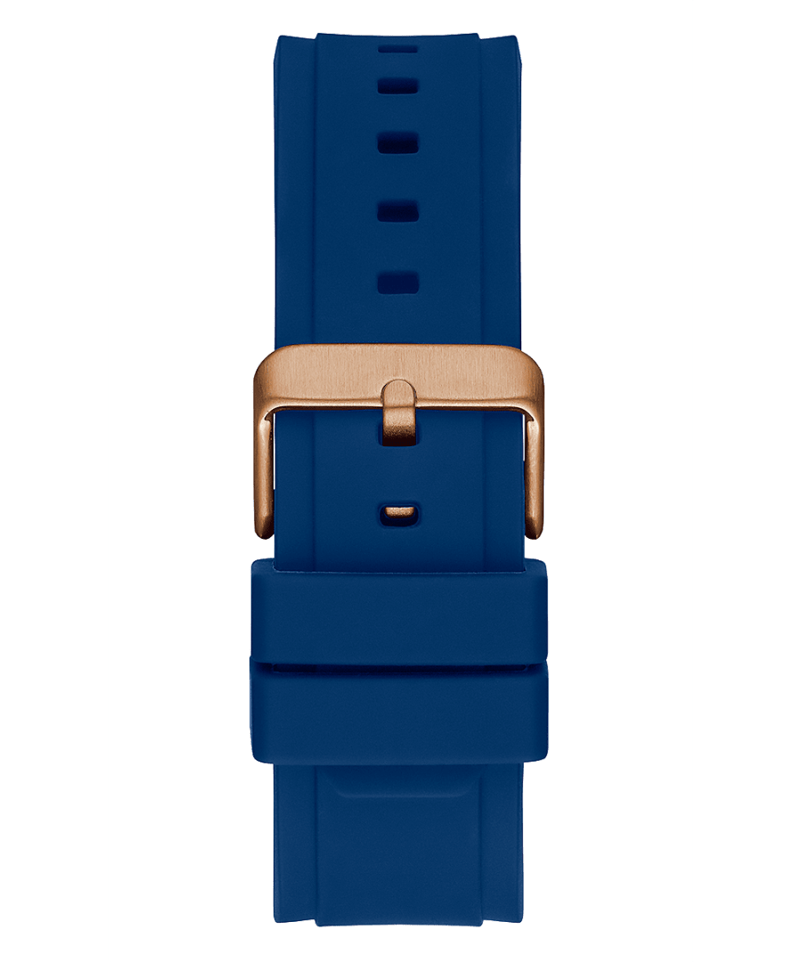 ROSE GOLD TONE CASE BLUE SILICONE WATCH - Kamal Watch Company