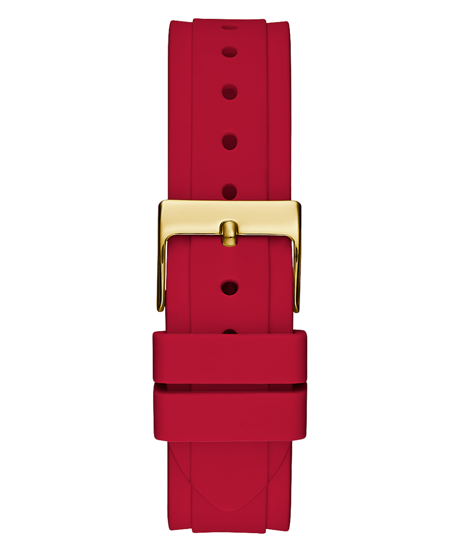 GOLD TONE CASE RED SILICONE WATCH - Kamal Watch Company