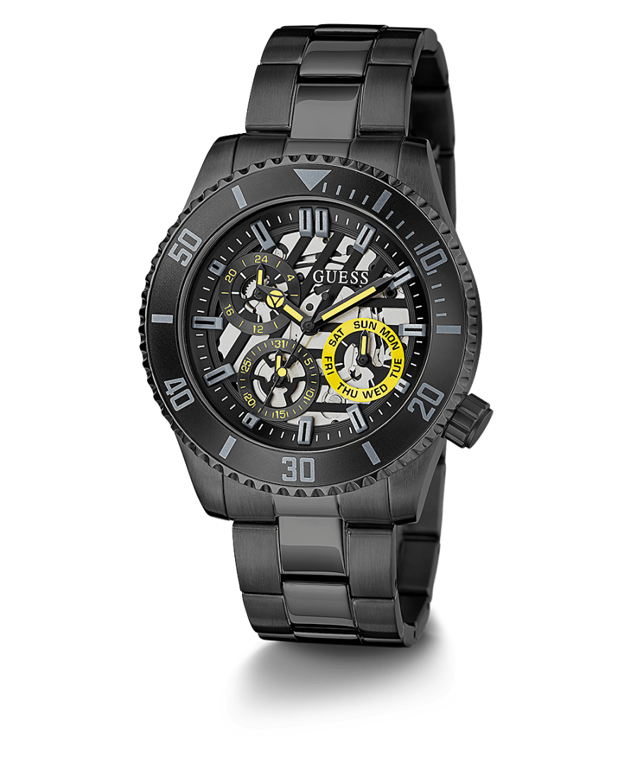 BLACK CASE BLACK STAINLESS STEEL WATCH - Kamal Watch Company