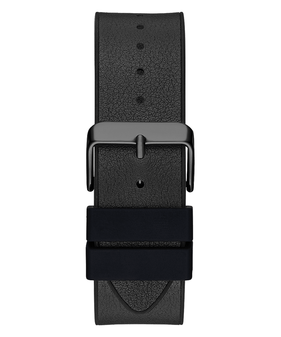 BLACK CASE BLACK GENUINE LEATHER/SILICONE WATCH - Kamal Watch Company