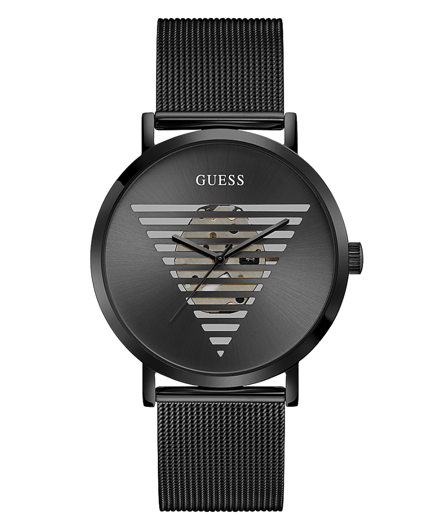 BLACK CASE BLACK STAINLESS STEEL/MESH WATCH - Kamal Watch Company