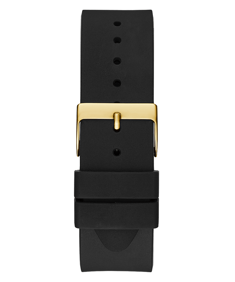 GOLD TONE CASE BLACK SILICONE WATCH - Kamal Watch Company