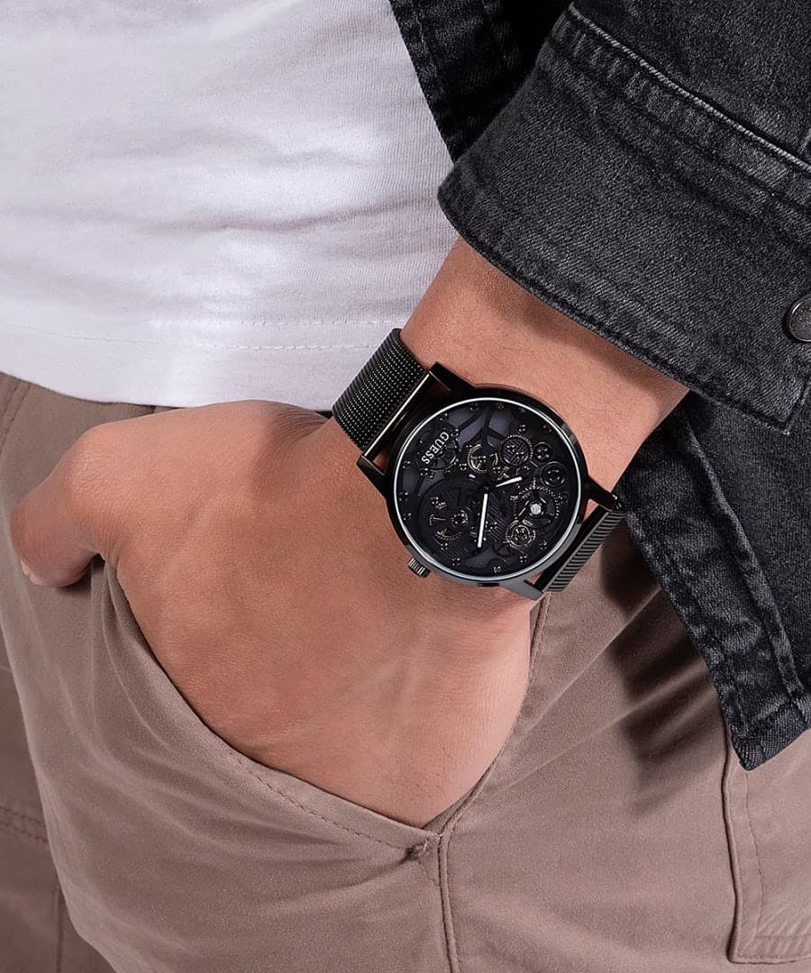 BLACK CASE BLACK MESH WATCH - Kamal Watch Company