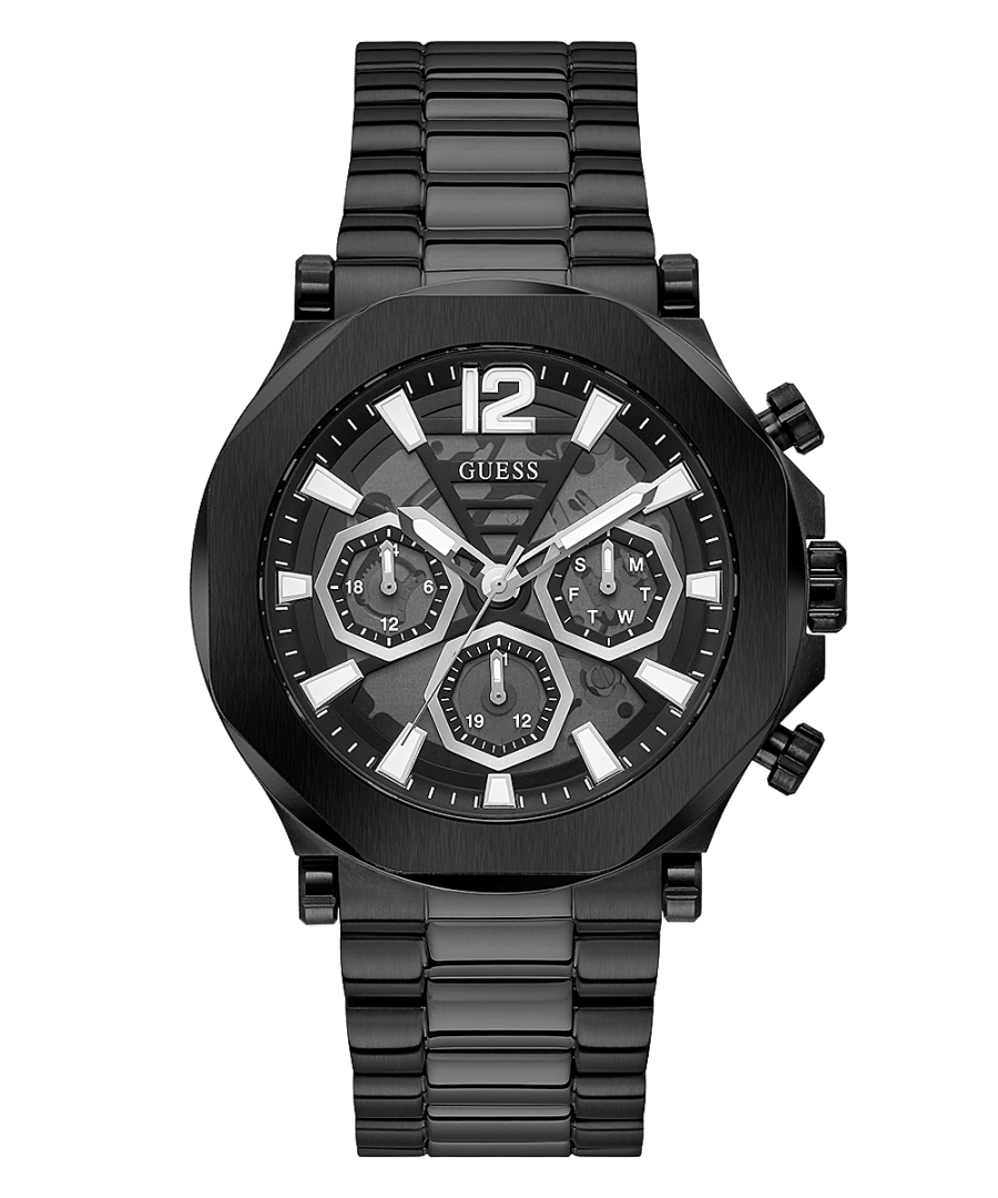 BLACK CASE BLACK STAINLESS STEEL WATCH