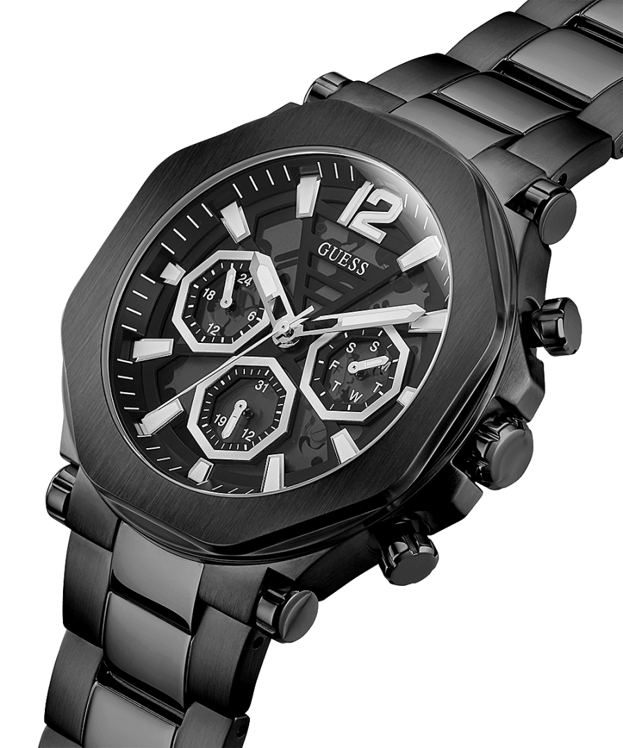 BLACK CASE BLACK STAINLESS STEEL WATCH - Kamal Watch Company