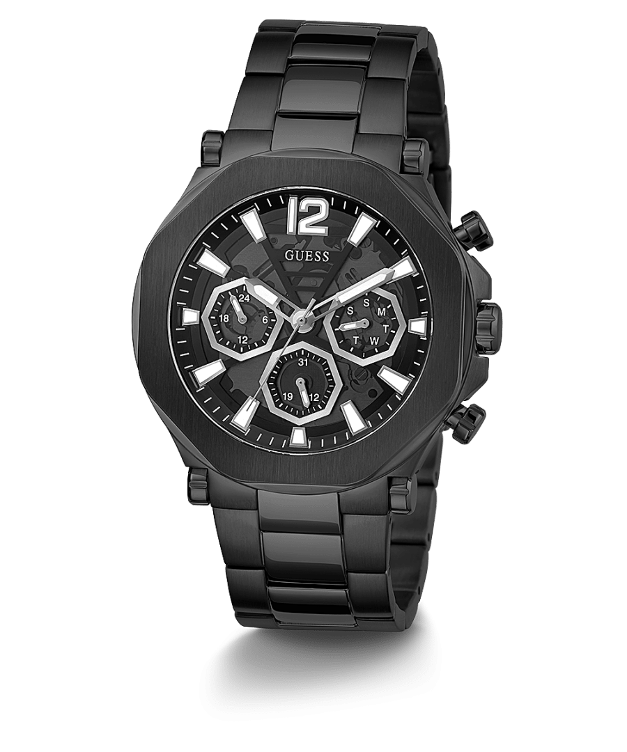 BLACK CASE BLACK STAINLESS STEEL WATCH - Kamal Watch Company