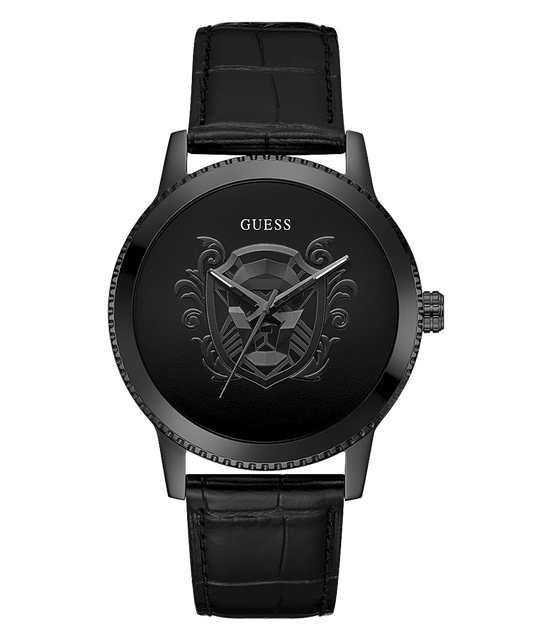 BLACK CASE BLACK LEATHER WATCH - Kamal Watch Company