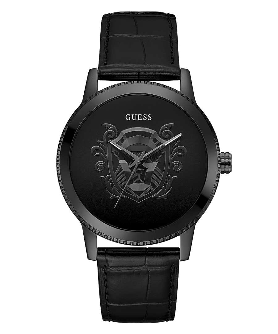 BLACK CASE BLACK LEATHER WATCH - Kamal Watch Company