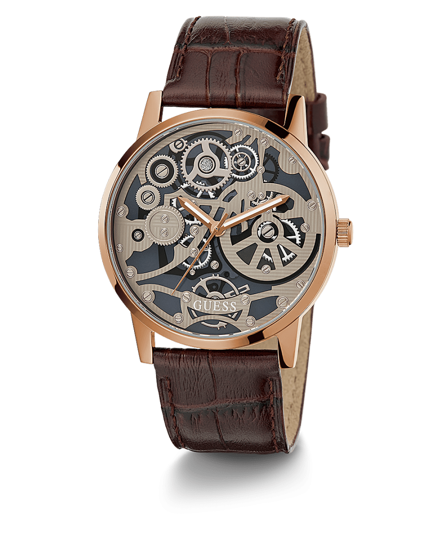 COFFEE CASE BROWN LEATHER WATCH - Kamal Watch Company