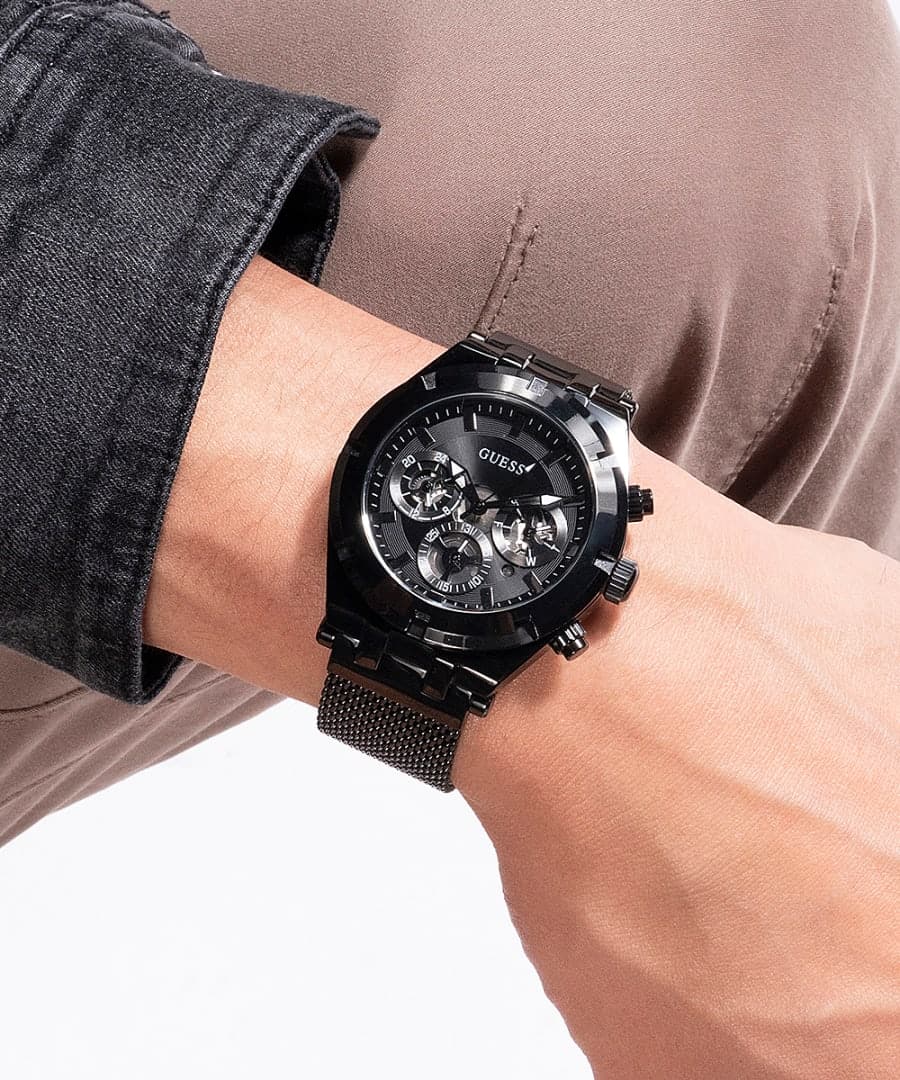 BLACK CASE BLACK MESH WATCH - Kamal Watch Company