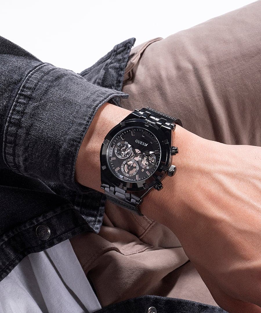 BLACK CASE BLACK MESH WATCH - Kamal Watch Company