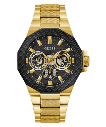 GUESS Mens Gold Tone 2-Tone Multi-function Watch