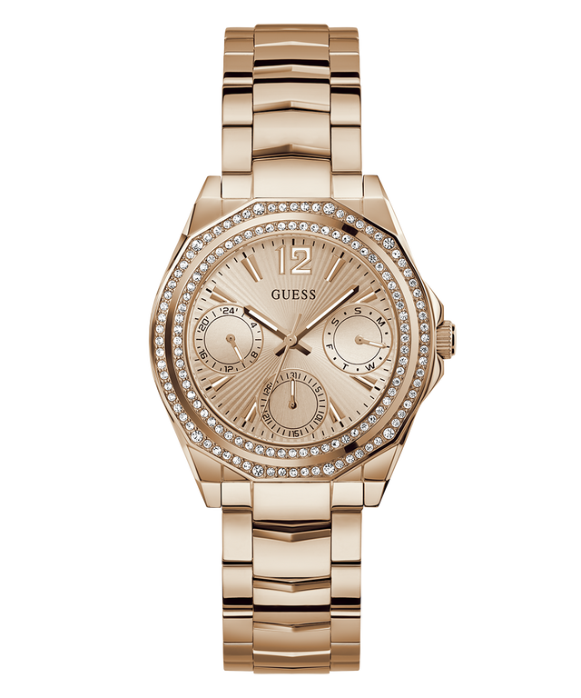 GUESS Ladies Rose Gold Tone Multi-function Watch