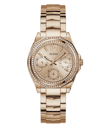 GUESS Ladies Rose Gold Tone Multi-function Watch