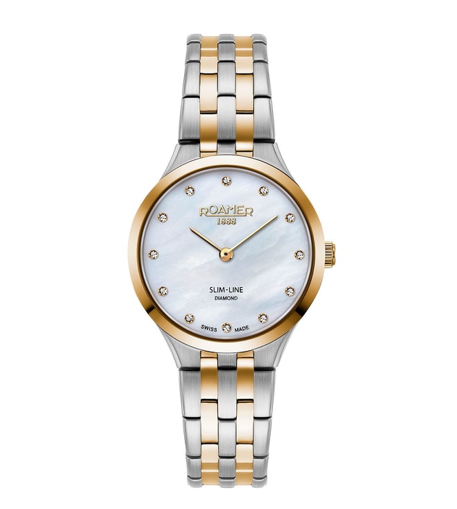 ROAMER 512847 47 89 20 Slim Line Diamond Swiss Made Watch for Women