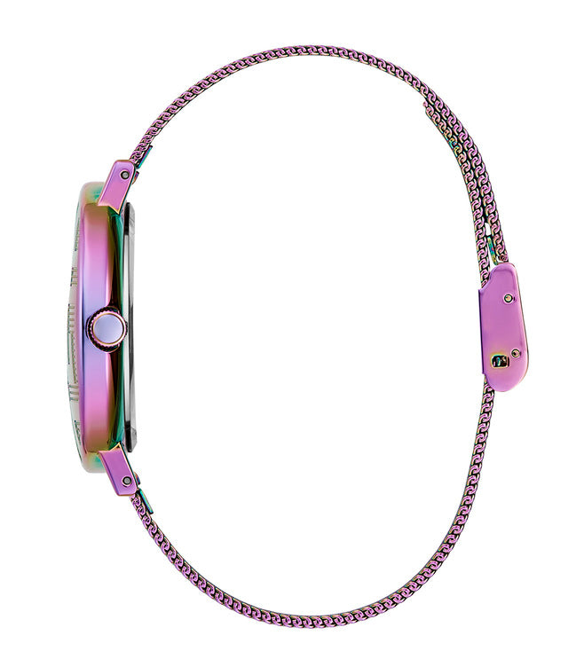 PURPLE CASE IRIDESCENT STAINLESS STEEL/MESH WATCH - Kamal Watch Company