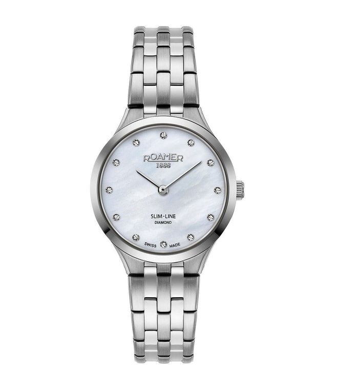 ROAMER 512847 41 89 20 Slim-Line Diamond Watch for Women