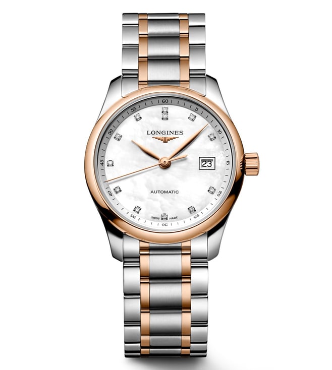 Longines Master Collection Automatic Mop Diamond Dial Ladies Watch