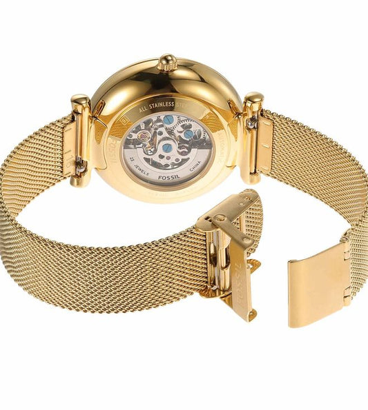 Carlie Automatic Gold-Tone Stainless Steel Watch Mesh Watch