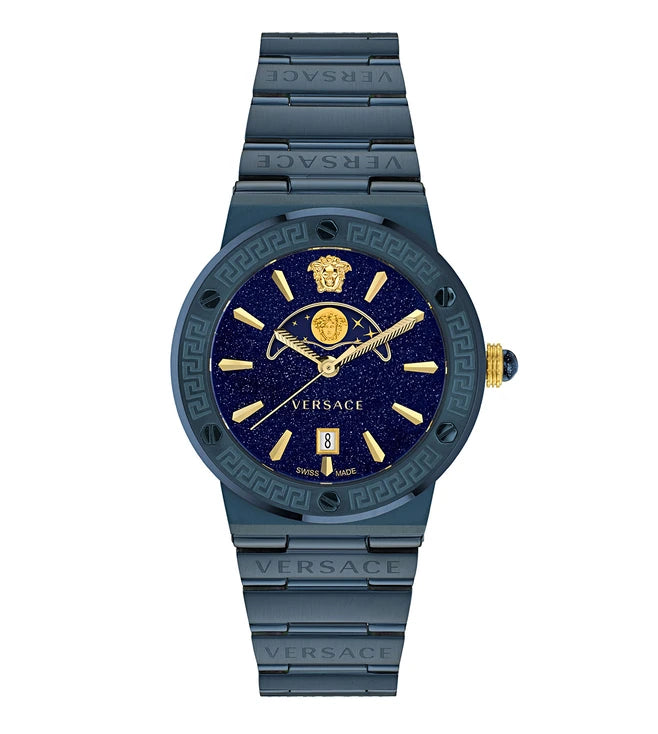 VERSACE VE7G00423 Greca Logo Moonph Unisex Analog Watch