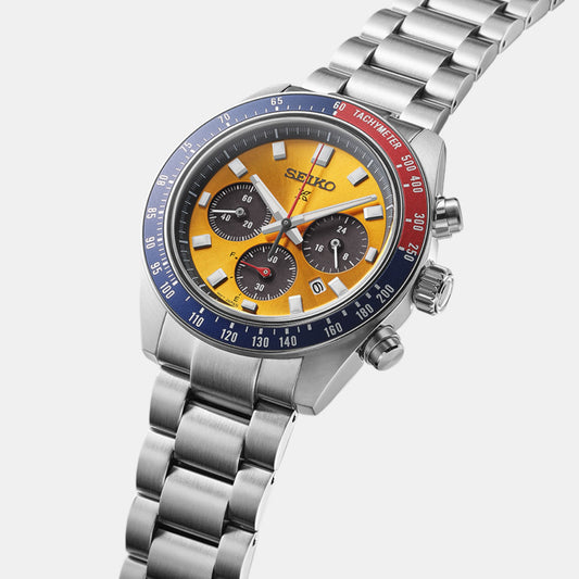 Seiko Prospex Orange Dial Chronograph Stainless Steel Watch SSC947P1