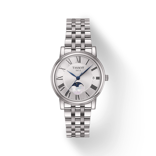 T122.223.11.033.00 TISSOT CARSON PREMIUM LADY MOONPHASE - Kamal Watch Company