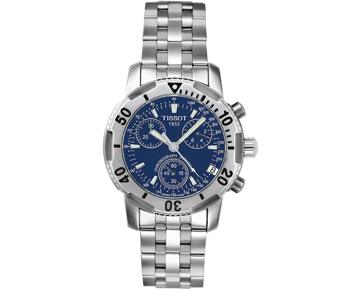 TISSOT PRS200 Steel Chronograph Blue Men's Watch Item No. T17.1.486.44