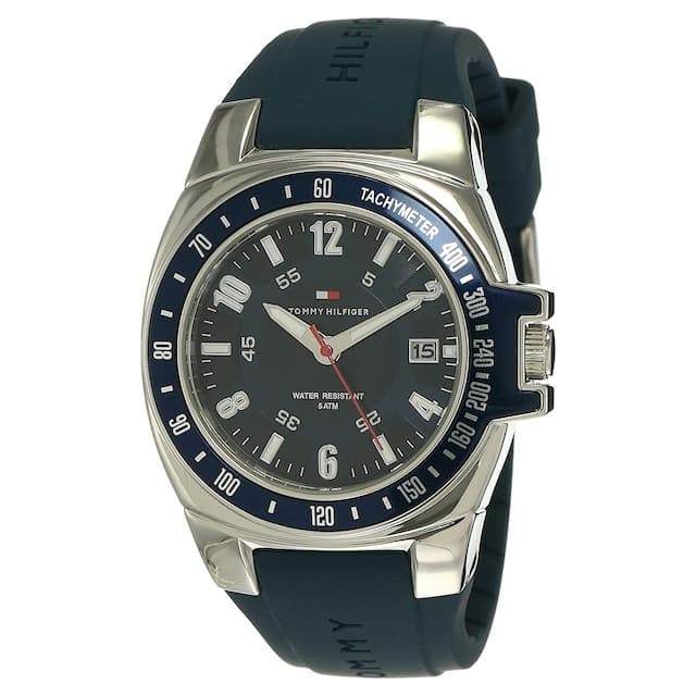 Tommy Hilfiger Mens 32 Mm Blue Dial Silicone Analog Watch - Th1790483