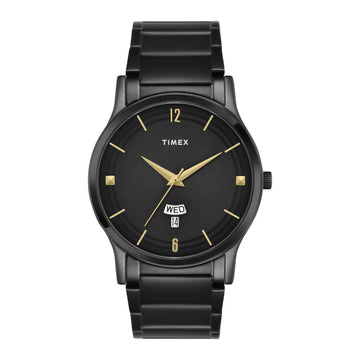 Timex Men Black Round Analog Dial Watch- TW000R459